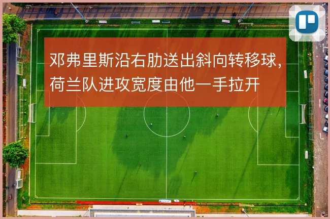 邓弗里斯沿右肋送出斜向转移球,荷兰队进攻宽度由他一手拉开